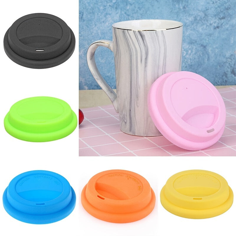 1pc Silicone Drinking Lid; Spill-Proof Cup Lids; Reusable Coffee Mug Lids; Coffee Cup Covers
