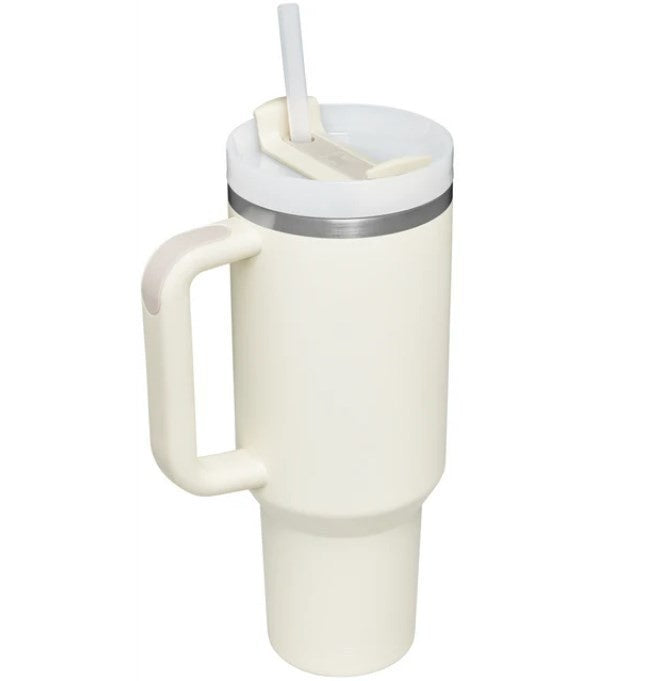Mug Tumbler with Handle Insulated Tumbler with Lids Straw Stainless Steel Coffee Cups with Adjustable Strap Water Bottle Pouch